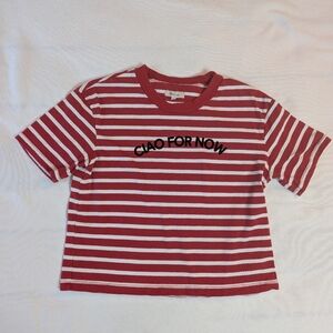 Madewell Red and White Striped Tee
